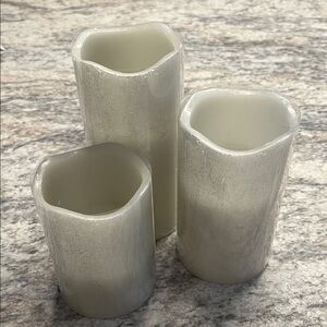 Lavish Home White LED Tier Candles Set of 3 NWOT